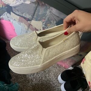 Keds Women's Sparkling Slip-On Sneakers - White